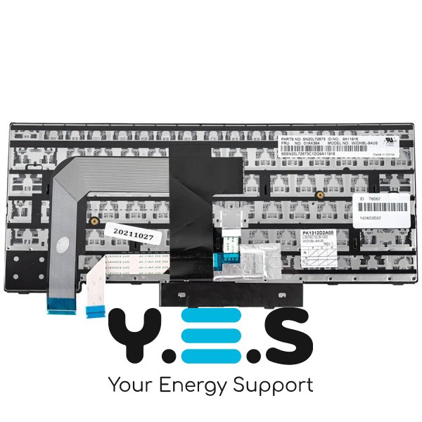 Клавіатура для ноутбука Lenovo ThinkPad T480 — чорна, російська розкладка