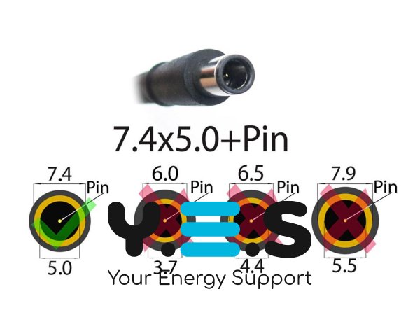 Original 65W 7.4x5.0+pin 19.5V 3.34A блок живлення OVALE для Dell