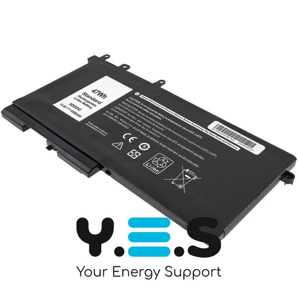 Батарея до ноутбуків DELL 93FTF (Latitude: 5480, 5580) 11.4V 4100mAh чорний колір