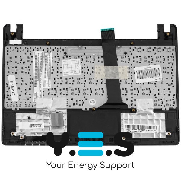 Клавіатура до ноутбуку ASUS (EeePC: 1011, 1015, 1016, 1018 Keyboard+Touchpad+передняя панель) російська розкладка, чорний колір