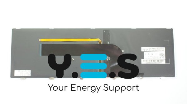 Клавіатура до ноутбуку DELL (Inspiron: 7537) російська розкладка, сріблястий колір, підсвітка клавіш, с фреймом