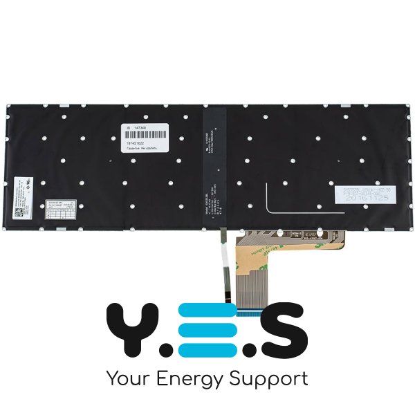 Клавіатура до ноутбуку LENOVO (IdeaPad: 310-15) українська розкладка, чорний колір, без фрейму, підсвітка клавіш (Оригінал)