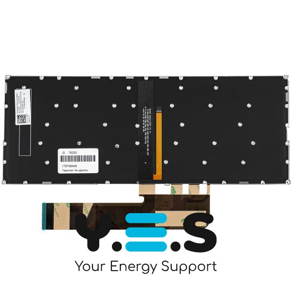 Клавіатура до ноутбуку LENOVO (Yoga 530-14ARR, 530-14IK ) російська розкладка, чорний колір, без фрейму, підсвітка клавіш (Оригінал)