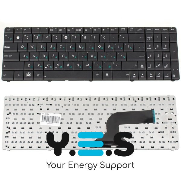 Клавіатура до ноутбуку ASUS (A52, K52, X54, N53, N61, N73, N90, P53, X54, X55, X61), російська розкладка, чорний колір (N53 version)