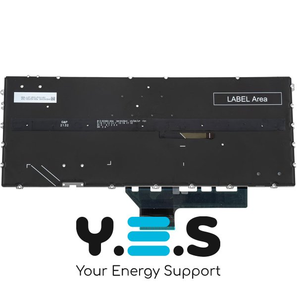 Клавіатура до ноутбуку HP (14-EF) російська розкладка, сріблястий колір, без фрейму, підсвітка клавіш