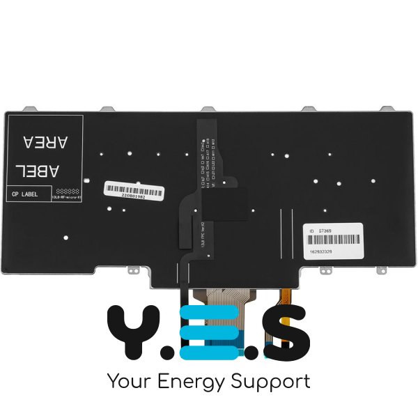 Клавіатура до ноутбуку DELL (Latitude: E5450, E7450), російська розкладка, чорний колір, без фрейму, с подсветкой, с джойстиком