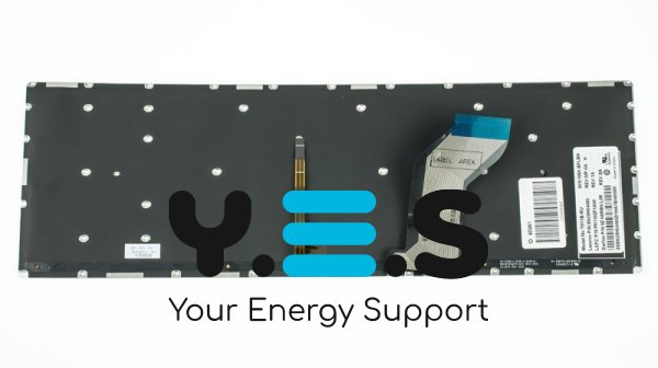 Клавіатура до ноутбуку LENOVO (IdeaPad: Y700-15), російська розкладка, чорний колір, без фрейму, підсвітка клавіш (Оригінал)