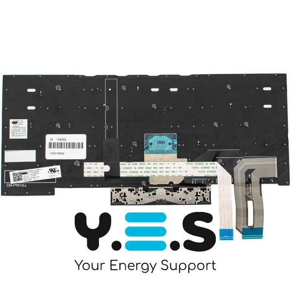 Клавіатура до ноутбуку LENOVO (ThinkPad: T490s, T495s) російська розкладка, чорний колір, без фрейму