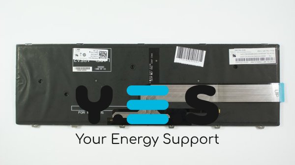Клавіатура до ноутбуку DELL (Inspiron: 3541, 3542, 3543, 5542, 5545, 5547) російська розкладка, чорний колір, підсвітка клавіш