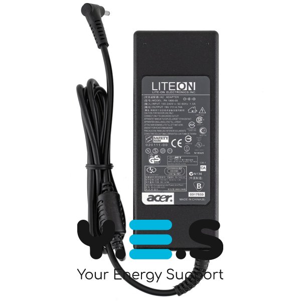 Блок живлення до ноутбуку  ACER 19V, 4.74A, 90W, 3.0x1.0мм, чорний колір (без кабелю !)