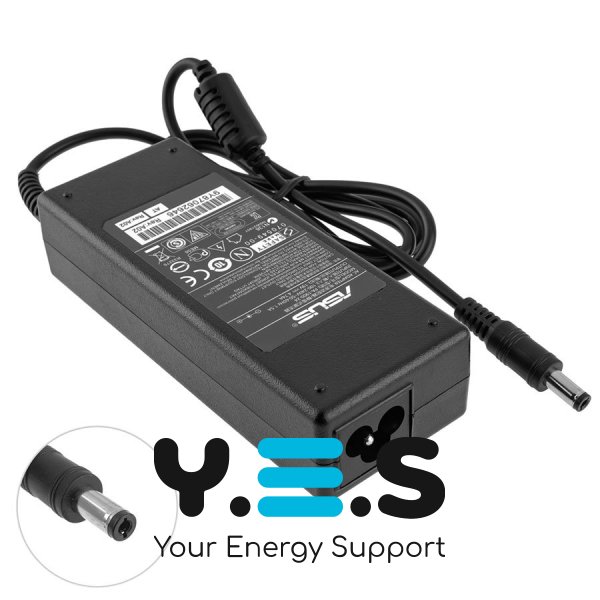 Блок живлення до ноутбуку ASUS 19V, 4.74A, 90W, 5.5x2.5мм, 3 hole, прямий роз'єм, чорний колір
