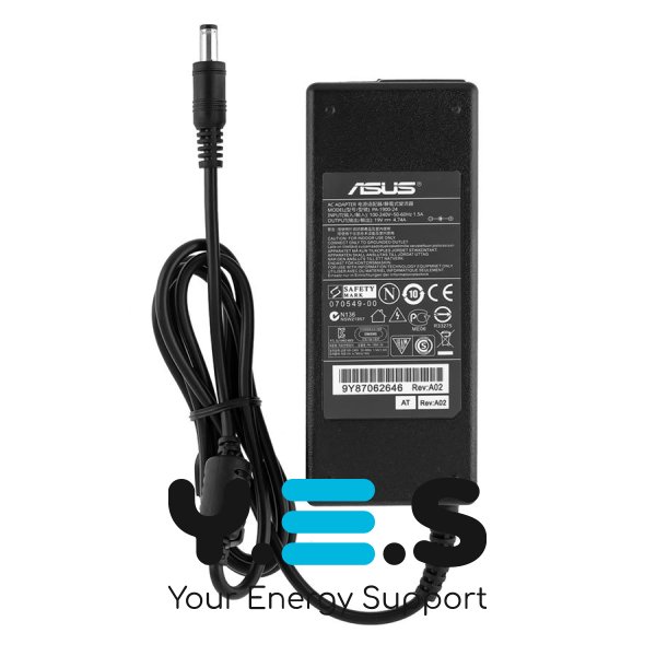 Блок живлення до ноутбуку ASUS 19V, 4.74A, 90W, 5.5x2.5мм, 3 hole, прямий роз'єм, чорний колір