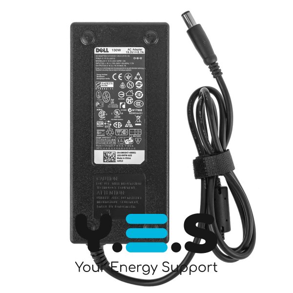 Оригінальний блок живлення до ноутбуку  DELL 19.5V, 6.7A, 130W, 7.4x5.0-PIN, чорний колір, RECTANGULAR