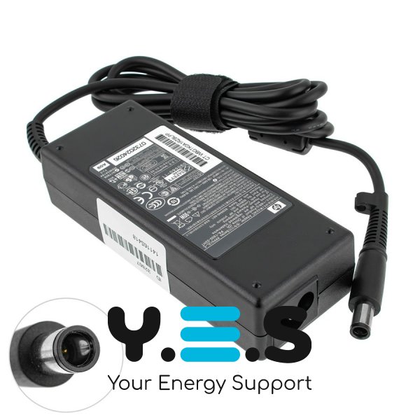 Оригінальний блок живлення до ноутбуку  HP 19V, 4.74A, 90W, 7.4x5.0-PIN, чорний колір (463955-001) (без кабелю !)