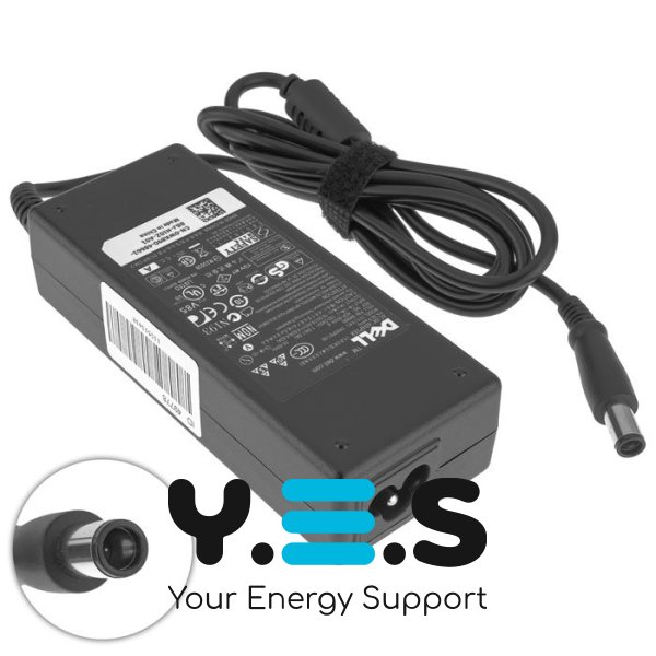 Блок живлення до ноутбуку DELL 19.5V, 4.62A, 90W, 7.4x5.0-PIN, чорний колір, RECTANGULAR