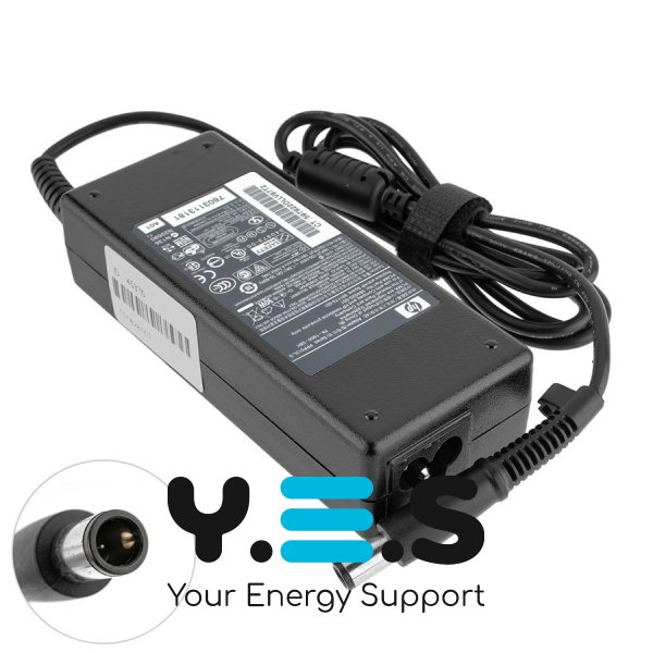 Блок живлення до ноутбуку HP 19V, 4.74A, 90W, 7.4x5.0-PIN, чорний колір (без кабелю!)
