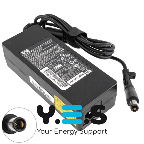 Блок живлення до ноутбуку HP 18.5V, 4.9A, 90W, 7.4x5.0-PIN, чорний колір (без кабелю!)