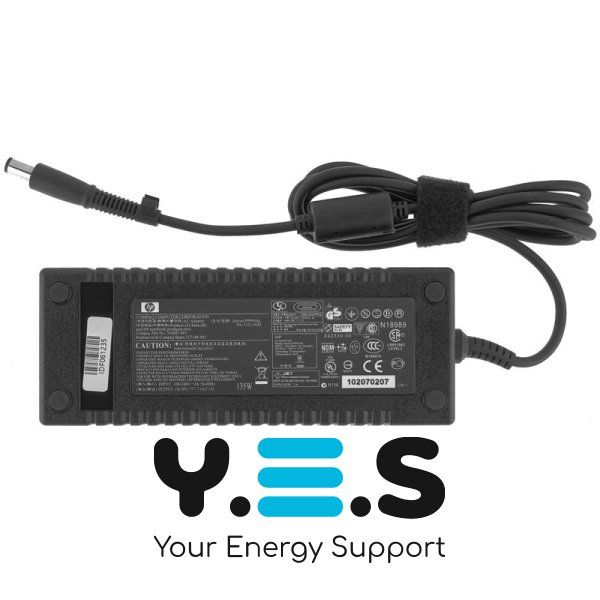Блок живлення до ноутбуку HP 19V, 7.1A, 135W, 7.4x5.0-PIN, чорний колір (без кабелю!)