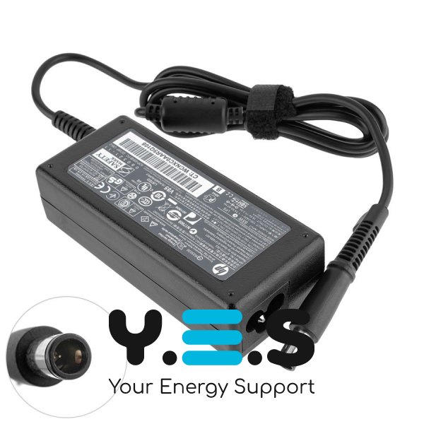 Блок живлення до ноутбуку HP 18.5V, 3.5A, 65W, 7.4x5.0-PIN, чорний колір (без кабелю!)