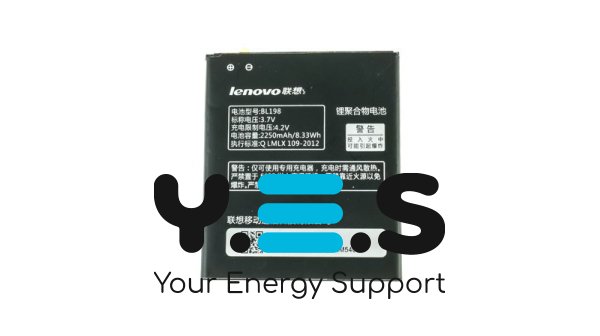 Батарея для телефонів Lenovo BL198 A830 A850 A858 K860 S880 S890 3.7V 2200mAh
