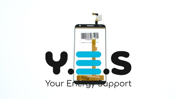 Дисплей для телефону  Alcatel 6036  Idol 2 Mini S  чорний  у зборі з тачскрином  без рамки