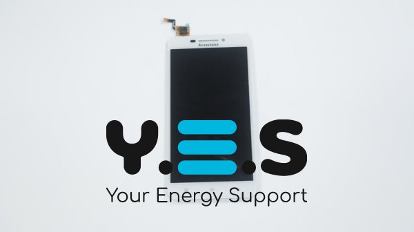 Дисплей для телефону  Lenovo A5000  білий  у зборі з тачскрином  без рамки