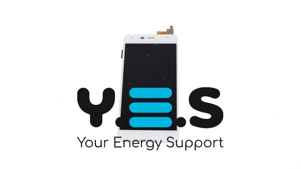 Дисплей для телефону Fly FS517 Cirrus 11 2017 білий у зборі з тачскрином без рамки