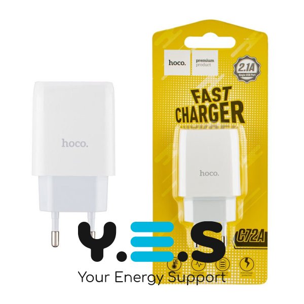 Зарядний пристрій HOCO C72A Glorious  10.5W  білий  6931474712899