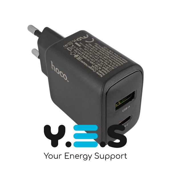 Зарядний пристрій HOCO CS23A Sunligh 1U+1C PD30W+QC3.0 чорний 6942007609944