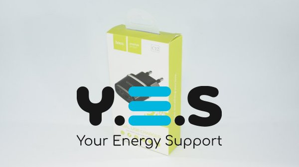 Зарядний пристрій HOCO C12 Smart 2U 12W чорний 6957531063094