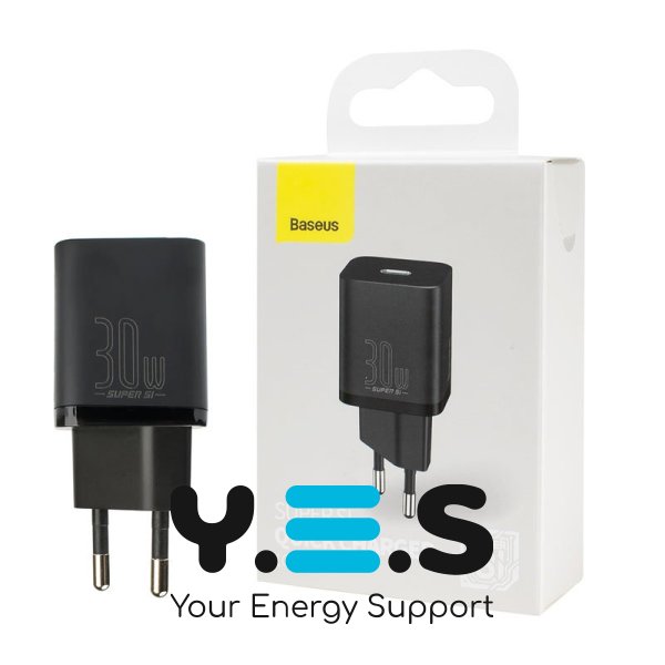 Зарядний пристрій Baseus Super Si quick charger 1C 30W EU чорний CCSUP-J01