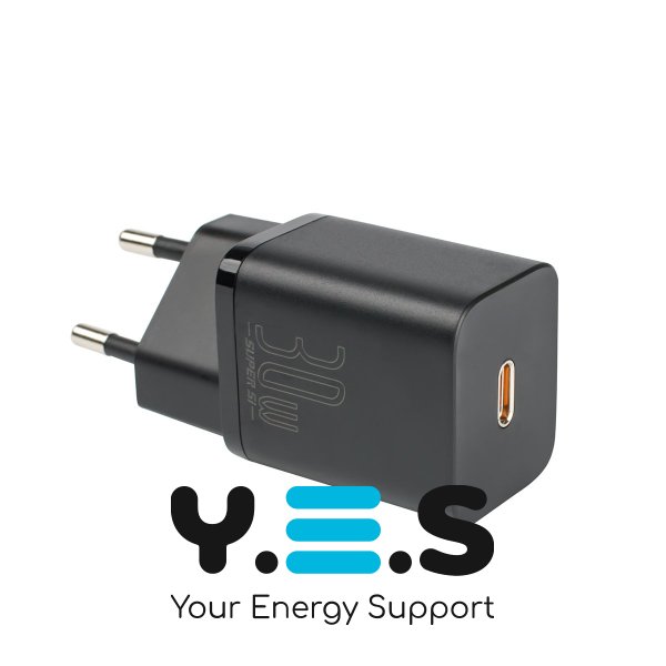 Зарядний пристрій Baseus Super Si quick charger 1C 30W EU чорний CCSUP-J01
