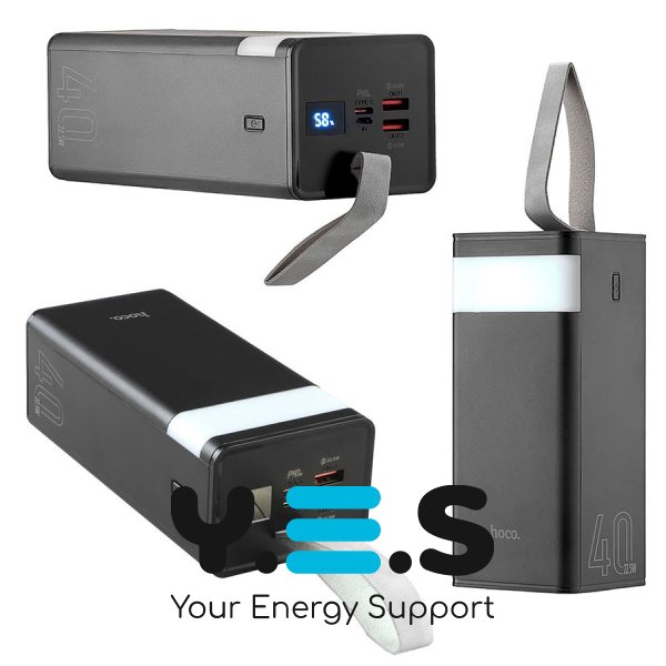 Power Bank HOCO J86  Powermaster  22.5W  40000mAh  чорний (6931474759214)