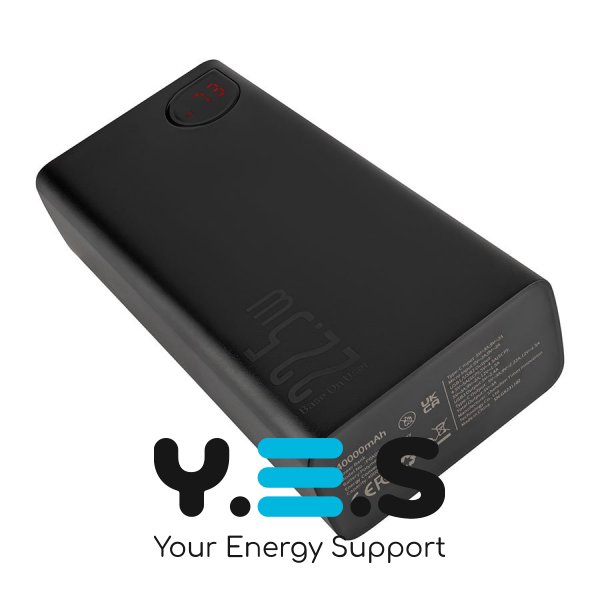 Power Bank Baseus Adaman Metal Digital Display 40000mAh 22.5W чорний (PPAD020101)()