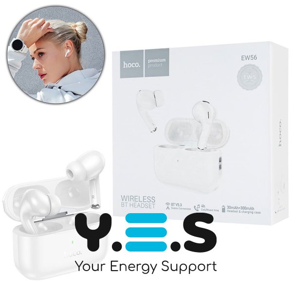 Бездротові навушники HOCO EW56 Generoso true wireless BT headset Білі
