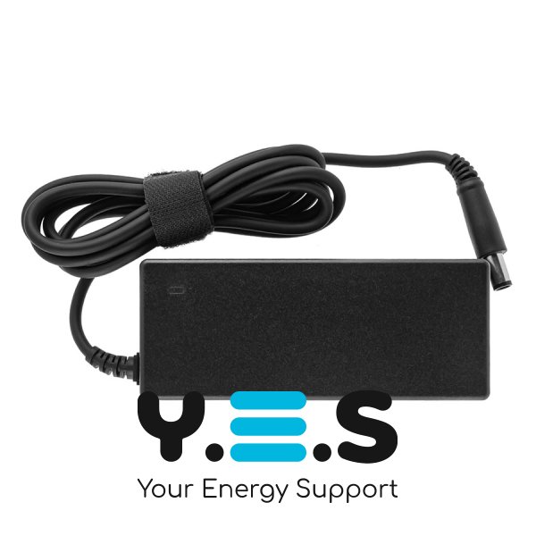 Блок живлення для ноутбука DELL 19.5V 4.62A 90W, штекер 7.4×5.0 PIN (прямокутний), чорний