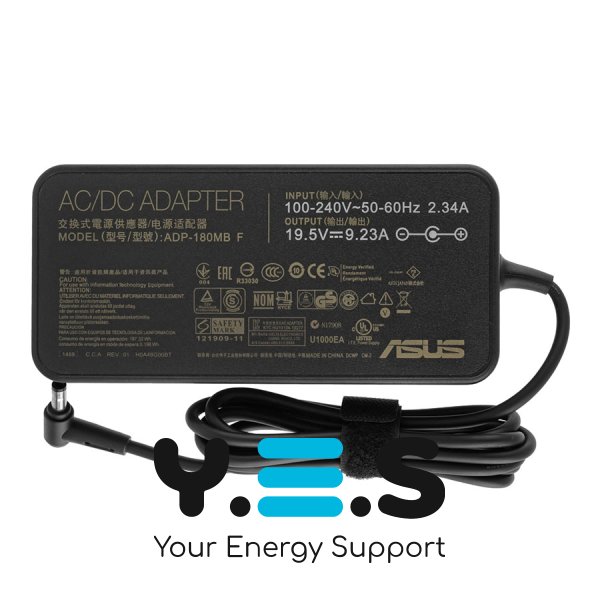 Блок живлення для ноутбука ASUS OVALE, 19.5V / 9.23A (180W), роз’єм 5.5×2.5 мм, чорний