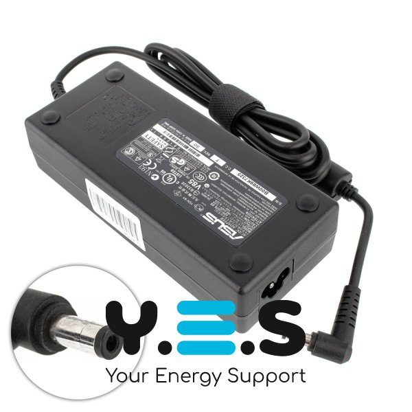 Блок живлення для ноутбука ASUS 120W (19V/6.3A), штекер 5.5×2.5 мм, 3-hole, L‑подібний прямокутний роз’єм, чорний