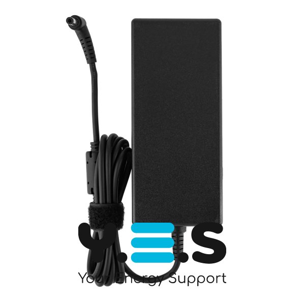 Блок живлення (зарядний адаптер) для ноутбука Lenovo — 19V 6.32A (120W), штекер 5.5×2.5 мм (3-hole), L‑подібний роз’єм, чорний, без кабелю