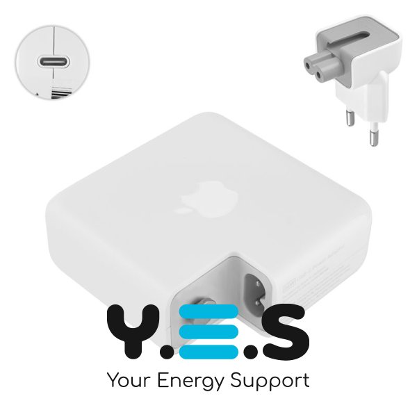 Блок живлення для ноутбука Apple USB‑C 96W, білий, у комплекті з кабелем