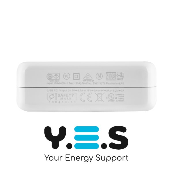 Блок живлення для ноутбука Apple USB‑C 96W, білий, у комплекті з кабелем