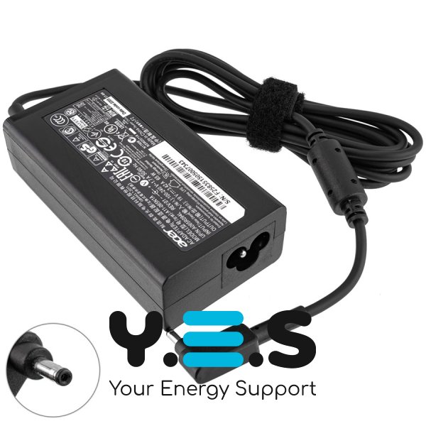 Блок живлення для ноутбука ACER — 19V 3.42A (65W), штекер 3.0×1.0 мм, чорний