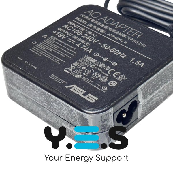 Блок живлення (зарядний адаптер) для ноутбуків ASUS — 19V 4.74A 90W, штекер 4.5×3.0 мм