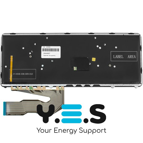 Клавіатура для ноутбука HP EliteBook 840, 850 — чорна, RU-розкладка, підсвітка клавіш, з джойстиком (TrackPoint) Original