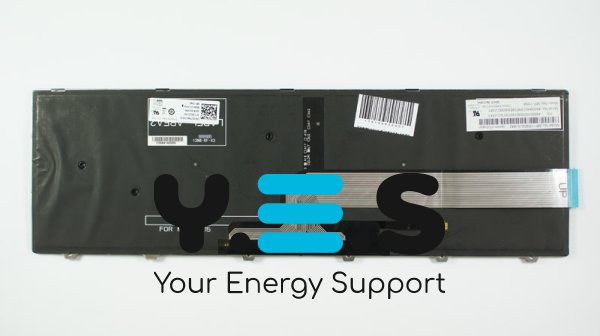 Клавіатура для ноутбука Dell Inspiron 3541/3542/3543/5542/5545/5547 — чорна, з підсвіткою клавіш, RU-розкладка