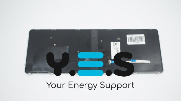 Клавіатура для ноутбука HP EliteBook 840 G3 — срібна рамка, підсвітка клавіш, з джойстиком, RU-розкладка