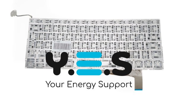 Клавіатура для ноутбука Apple MacBook Pro A1286 (2008) — чорна, RU-розкладка, велика клавіша Enter