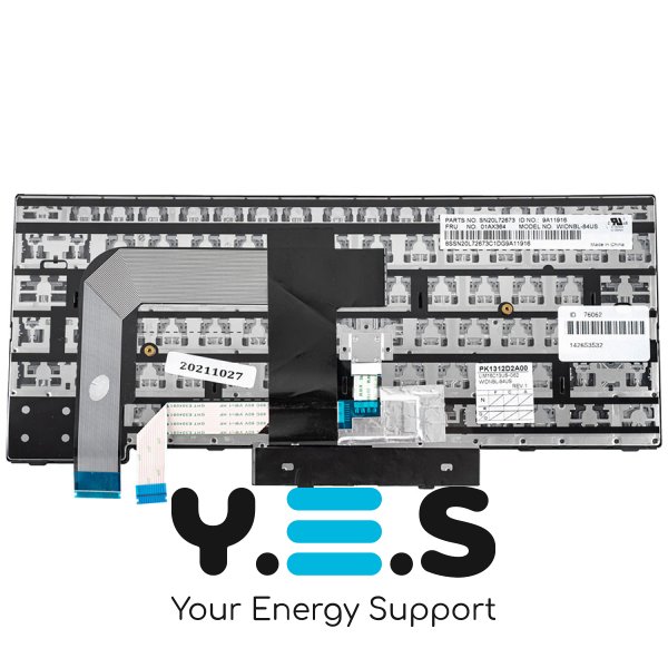 Клавіатура для ноутбука Lenovo ThinkPad T480 — чорна, RU-розкладка