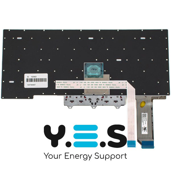 Клавіатура для ноутбука Lenovo ThinkPad E14 2Gen (2020), RU-розкладка, чорна, без фрейма