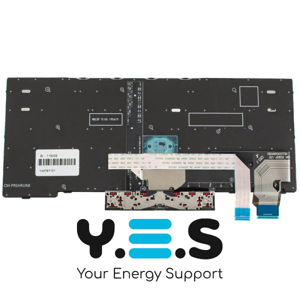 Клавіатура з підсвіткою для ноутбука Lenovo ThinkPad T14, чорна, RU-розкладка